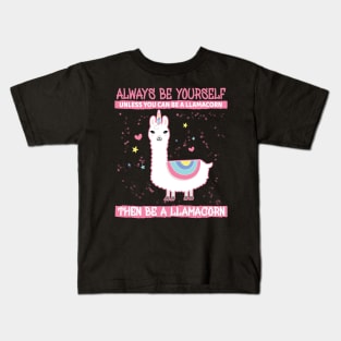 'Unless You Can Be A LlamaCorn' Alpaca Llama Trendy Kids T-Shirt